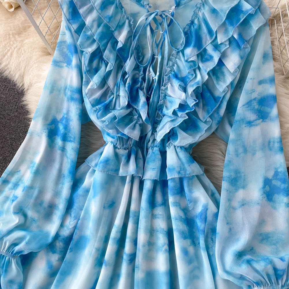 Ethereal Elegance Tie-Dye Dress