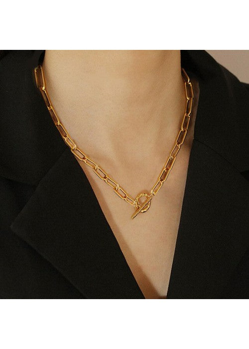 Amazing Lock Bold Gold Plated Necklace For Women/Girls