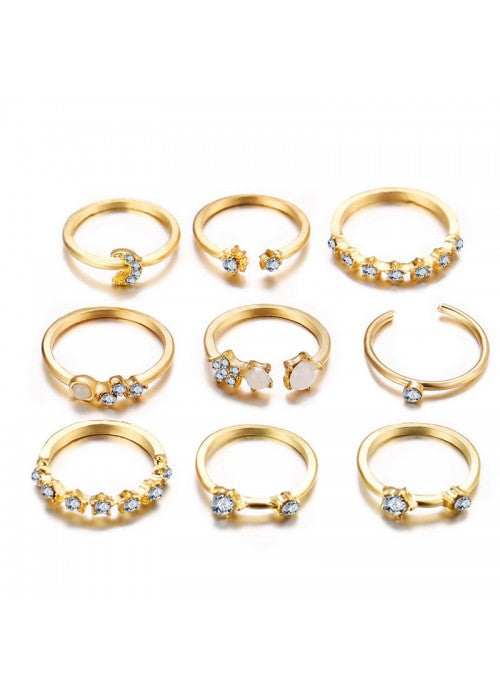 Jewellery For Women Gold Plated Rings Combo