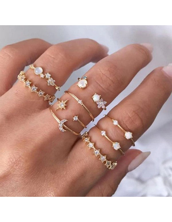 Jewellery For Women Gold Plated Rings Combo