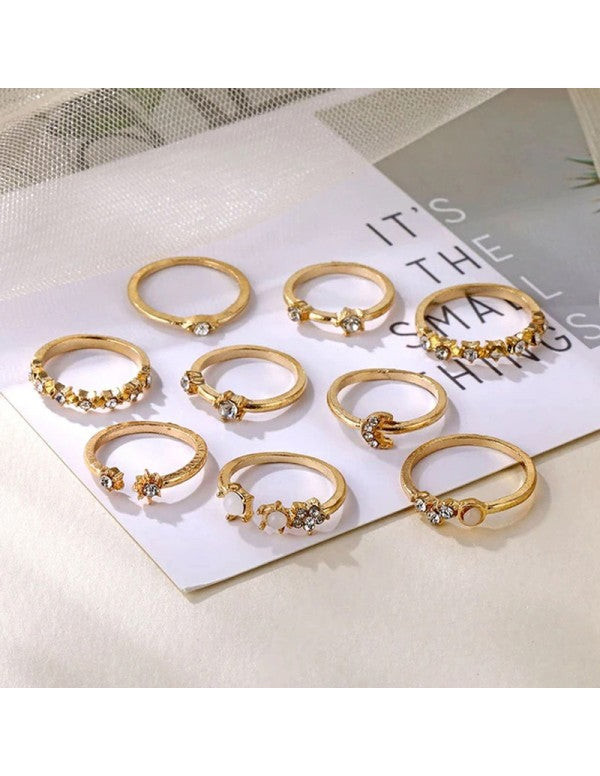 Jewellery For Women Gold Plated Rings Combo